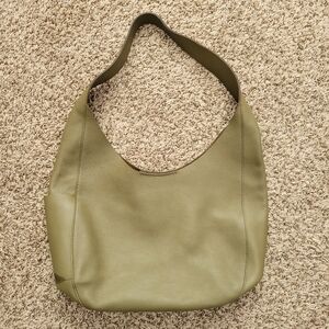 Madewell The Oversized Shopper Bag Green Leather Hobo Shoulder Handbag Purse